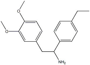 2-(3,4-dimethoxyphenyl)-1-(4-ethylphenyl)ethan-1-amine Struktur