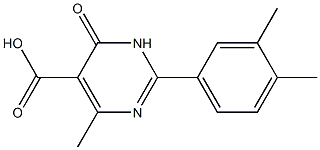 2-(3,4-dimethylphenyl)-4-methyl-6-oxo-1,6-dihydropyrimidine-5-carboxylic acid Struktur