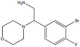 2-(3-bromo-4-fluorophenyl)-2-morpholin-4-ylethanamine Struktur