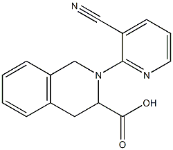 2-(3-cyanopyridin-2-yl)-1,2,3,4-tetrahydroisoquinoline-3-carboxylic acid Struktur