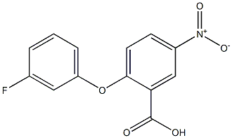 2-(3-fluorophenoxy)-5-nitrobenzoic acid Struktur