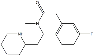 2-(3-fluorophenyl)-N-methyl-N-[2-(piperidin-2-yl)ethyl]acetamide Struktur