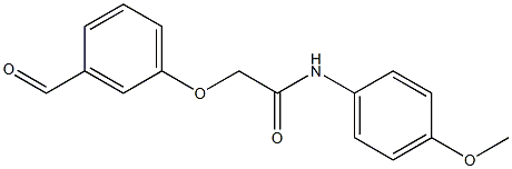 2-(3-formylphenoxy)-N-(4-methoxyphenyl)acetamide Struktur