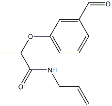 2-(3-formylphenoxy)-N-(prop-2-en-1-yl)propanamide Struktur