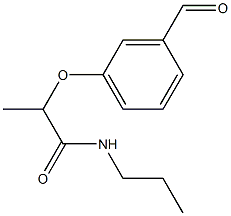 2-(3-formylphenoxy)-N-propylpropanamide Struktur