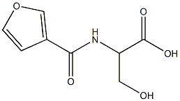 2-(3-furoylamino)-3-hydroxypropanoic acid Struktur