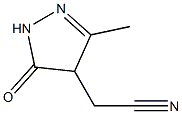 2-(3-methyl-5-oxo-4,5-dihydro-1H-pyrazol-4-yl)acetonitrile Struktur