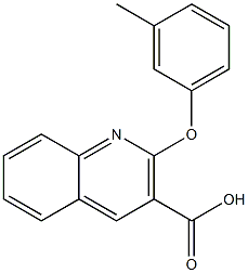 2-(3-methylphenoxy)quinoline-3-carboxylic acid Struktur