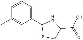 2-(3-methylphenyl)-1,3-thiazolidine-4-carboxylic acid Struktur