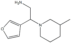 2-(3-methylpiperidin-1-yl)-2-tetrahydrofuran-3-ylethanamine Struktur