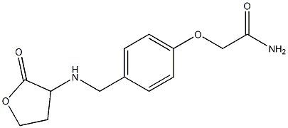 2-(4-{[(2-oxooxolan-3-yl)amino]methyl}phenoxy)acetamide Struktur