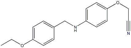 2-(4-{[(4-ethoxyphenyl)methyl]amino}phenoxy)acetonitrile Struktur