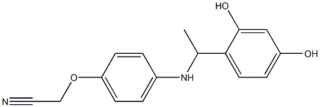 2-(4-{[1-(2,4-dihydroxyphenyl)ethyl]amino}phenoxy)acetonitrile Struktur