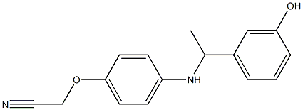 2-(4-{[1-(3-hydroxyphenyl)ethyl]amino}phenoxy)acetonitrile Struktur