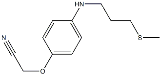 2-(4-{[3-(methylsulfanyl)propyl]amino}phenoxy)acetonitrile Struktur