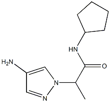 2-(4-amino-1H-pyrazol-1-yl)-N-cyclopentylpropanamide Struktur