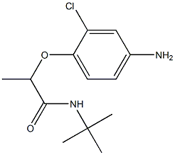 2-(4-amino-2-chlorophenoxy)-N-tert-butylpropanamide Struktur