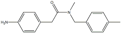 2-(4-aminophenyl)-N-methyl-N-[(4-methylphenyl)methyl]acetamide Struktur