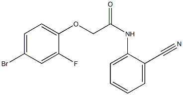 2-(4-bromo-2-fluorophenoxy)-N-(2-cyanophenyl)acetamide Struktur