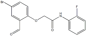 2-(4-bromo-2-formylphenoxy)-N-(2-fluorophenyl)acetamide Struktur