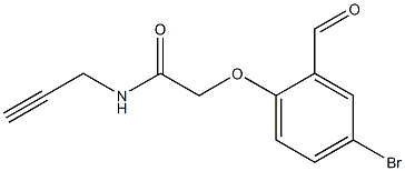 2-(4-bromo-2-formylphenoxy)-N-(prop-2-yn-1-yl)acetamide Struktur