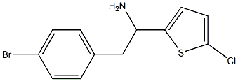 2-(4-bromophenyl)-1-(5-chlorothiophen-2-yl)ethan-1-amine Struktur