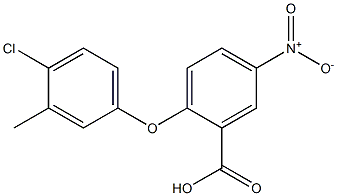 2-(4-chloro-3-methylphenoxy)-5-nitrobenzoic acid Struktur