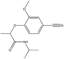 2-(4-cyano-2-methoxyphenoxy)-N-(propan-2-yl)propanamide Struktur