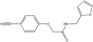 2-(4-cyanophenoxy)-N-(2-furylmethyl)acetamide Struktur