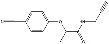 2-(4-cyanophenoxy)-N-(prop-2-yn-1-yl)propanamide Struktur