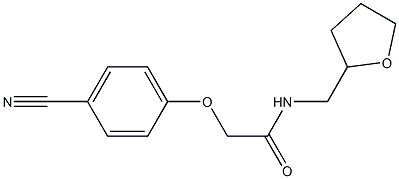 2-(4-cyanophenoxy)-N-(tetrahydrofuran-2-ylmethyl)acetamide Struktur