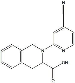 2-(4-cyanopyridin-2-yl)-1,2,3,4-tetrahydroisoquinoline-3-carboxylic acid Struktur