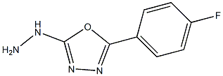 2-(4-fluorophenyl)-5-hydrazino-1,3,4-oxadiazole Struktur