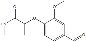 2-(4-formyl-2-methoxyphenoxy)-N-methylpropanamide Struktur