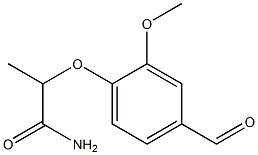 2-(4-formyl-2-methoxyphenoxy)propanamide Struktur