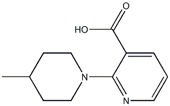 2-(4-methylpiperidin-1-yl)pyridine-3-carboxylic acid Struktur