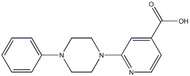 2-(4-phenylpiperazin-1-yl)pyridine-4-carboxylic acid Struktur