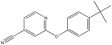 2-(4-tert-butylphenoxy)pyridine-4-carbonitrile Struktur