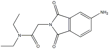 2-(5-amino-1,3-dioxo-2,3-dihydro-1H-isoindol-2-yl)-N,N-diethylacetamide Struktur