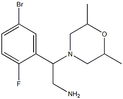 2-(5-bromo-2-fluorophenyl)-2-(2,6-dimethylmorpholin-4-yl)ethanamine Struktur