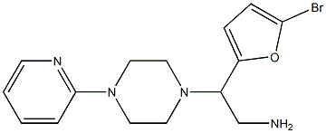 2-(5-bromofuran-2-yl)-2-[4-(pyridin-2-yl)piperazin-1-yl]ethan-1-amine Struktur