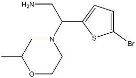 2-(5-bromothiophen-2-yl)-2-(2-methylmorpholin-4-yl)ethan-1-amine Struktur