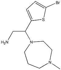 2-(5-bromothiophen-2-yl)-2-(4-methyl-1,4-diazepan-1-yl)ethan-1-amine Struktur