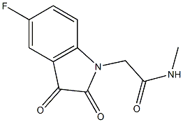 2-(5-fluoro-2,3-dioxo-2,3-dihydro-1H-indol-1-yl)-N-methylacetamide Struktur