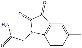 2-(5-methyl-2,3-dioxo-2,3-dihydro-1H-indol-1-yl)acetamide Struktur