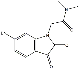 2-(6-bromo-2,3-dioxo-2,3-dihydro-1H-indol-1-yl)-N,N-dimethylacetamide Struktur