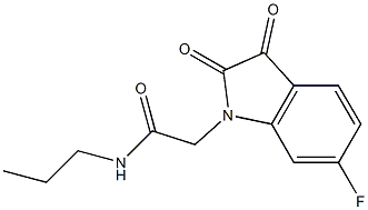 2-(6-fluoro-2,3-dioxo-2,3-dihydro-1H-indol-1-yl)-N-propylacetamide Struktur