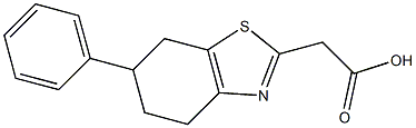 2-(6-phenyl-4,5,6,7-tetrahydro-1,3-benzothiazol-2-yl)acetic acid Struktur