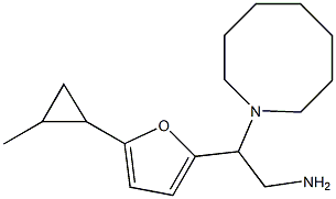 2-(azocan-1-yl)-2-[5-(2-methylcyclopropyl)furan-2-yl]ethan-1-amine Struktur