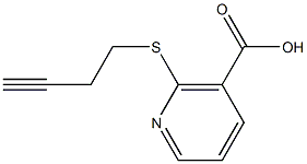 2-(but-3-ynylthio)nicotinic acid Struktur